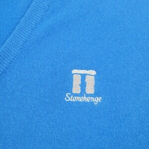 Antigua of‎ Scottsdale Stonehenge V Neck Pullover Sweater Mens XL Blue Soft USA